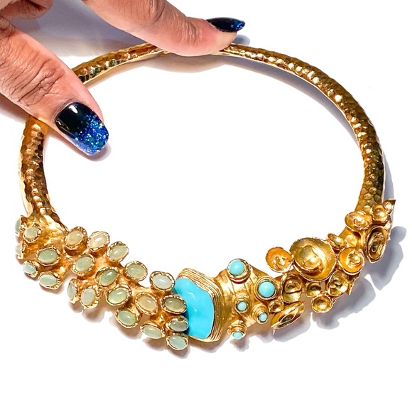 Rare Yves Saint Laurent Arty Brutalist Choker Necklace - Picture 3 of 16